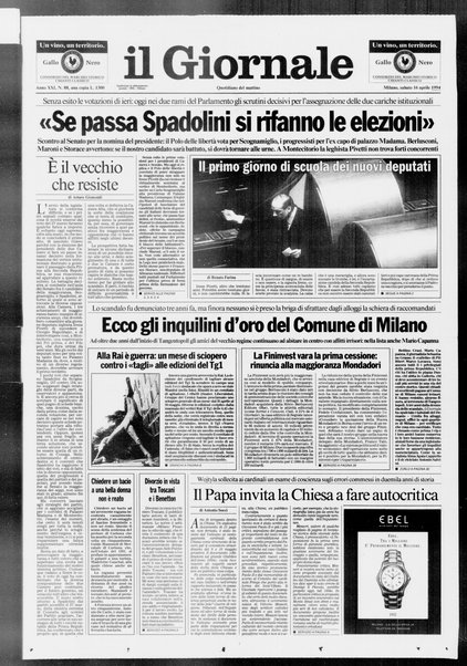 Il giornale : quotidiano del mattino